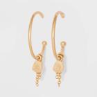 Semi-precious Chain Fringe Hoop Earrings - Universal Thread Pink