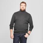 Men's Big & Tall Long Sleeve Turtleneck Pullover Sweater - Goodfellow & Co Railroad Gray Heather