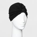 Women's Twist Front Knit Hat - A New Day Black