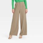 Women's Silky Wide Leg Lounge Pants - Who What Wear Brown