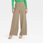 Women's Silky Wide Leg Lounge Pants - Who What Wear Brown