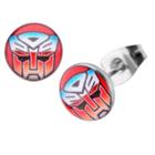 Hasbro Transformers Autobot Graphic Stainless Steel Stud Earrings, Kids Unisex