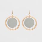 Round Spray Matte Bead And Hoop Drop Earrings - A New Day