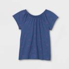 Girls' Short Sleeve Knit Top - Cat & Jack Deep Violet Xs, Deep Purple