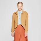 Women's Two Way Zip Bomber Jacket - Who What Wear Tan