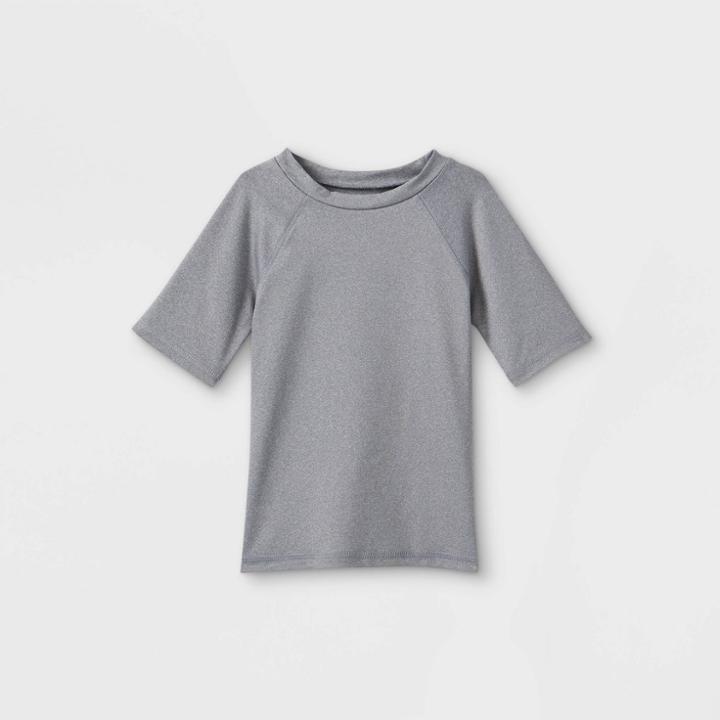 Toddler Boys' Raglan Short Sleeve Rash Guard - Cat & Jack Gray