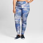 Plus Size Women's Plus Camo Print Performance Mid-rise Leggings - Joylab Blue