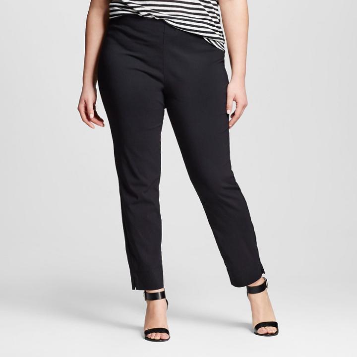 Women's Plus Size Skinny Ankle Pants - Who What Wear Black