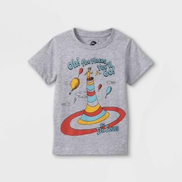 Dr. Seuss Toddler Boys' Dr.seuss Short Sleeve T-shirt - Gray