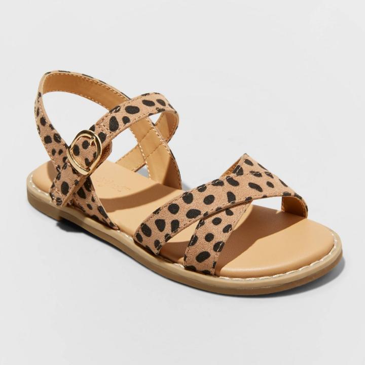 Toddler Girls' Serenity Criss Cross Sandals - Cat & Jack Brown