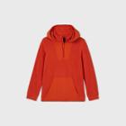 Boys' Fleece 1/4 Zip Pullover Hoodie Sweatshirt - All In Motion Orange
