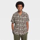 Men's Printed Standard Fit Short Sleeve Button-down Shirt - Goodfellow & Co Berry Pink/fruit
