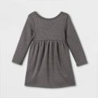 Toddler Girls' Soft Knit Long Sleeve Dress - Cat & Jack Dark Gray