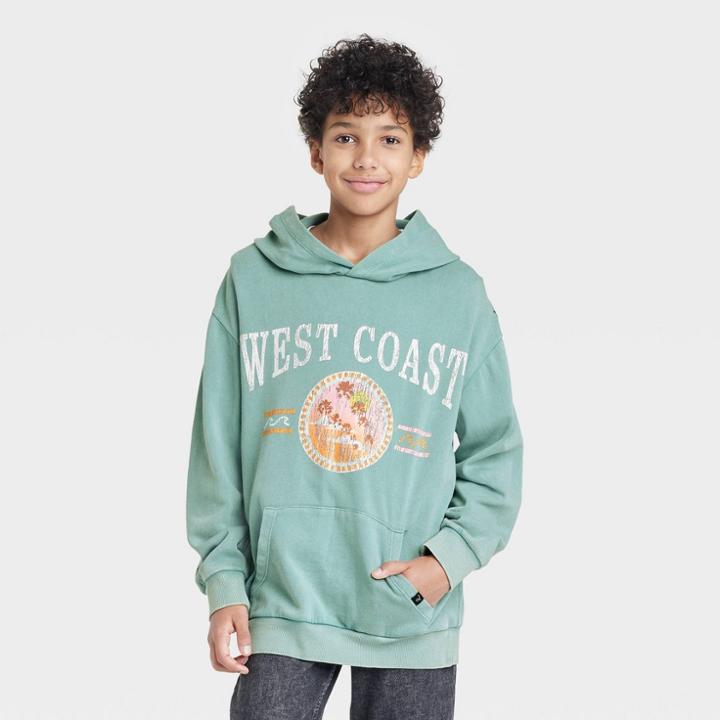 Boys' West Coast Graphic Hooded Sweatshirt - Art Class Blue