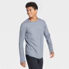 Men's Soft Gym Long Sleeve T-shirt - All In Motion Navy