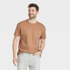 Men's Standard Fit Short Sleeve Crewneck T-shirt - Goodfellow & Co Brown