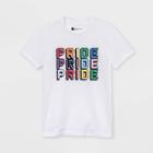 Ev Lgbt Pride Pride Gender Inclusive Kids' 'pride Pride Pride' Short Sleeve Graphic T-shirt - White