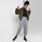 Women's Feathered Cord Puffer Jacket - Wild Fable Olive Green