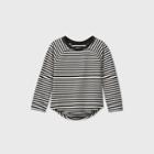 Toddler Girls' Long Sleeve Striped T-shirt - Cat & Jack Black