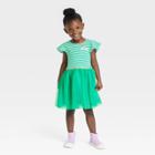 Toddler Girls' Striped Rainbow Tulle Dress - Cat & Jack Green