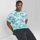 Men's Tall Tie Dye Short Sleeve T-shirt - Original Use - Green Mt, Men's, Purple Blue