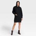 Women's Long Sleeve Sweater Dress- Who What Wear Black