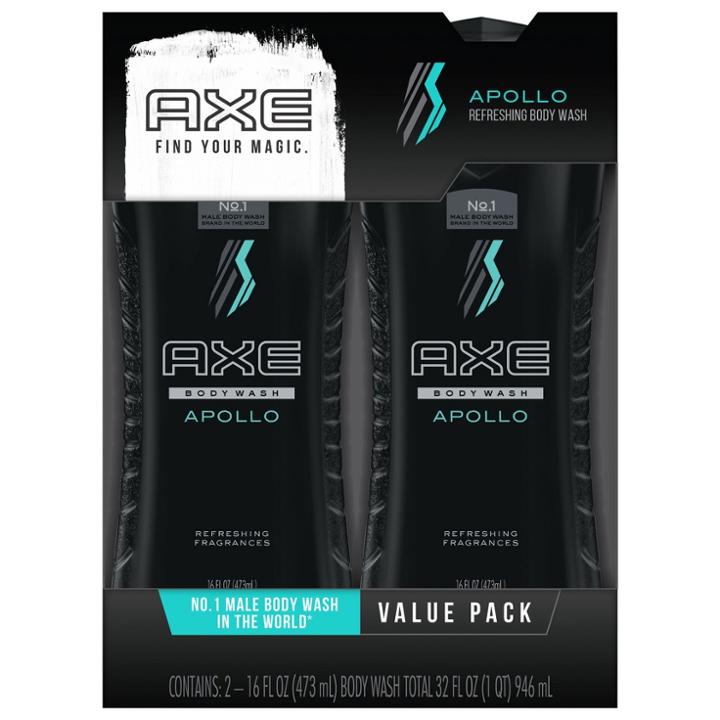 Target Axe Apollo Shower Gel 16 Oz, Twin Pack