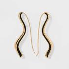 Squiggly Linear Earrings - A New Day Black