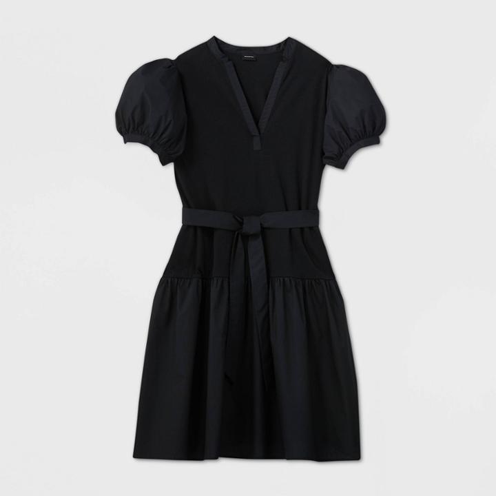 Women's Plus Size Short Sleeve Dress - Who What Wear Black