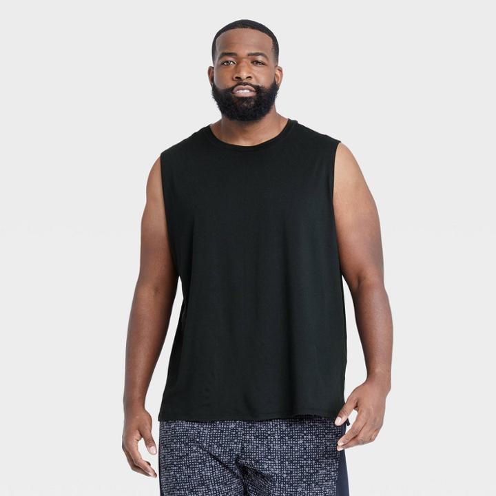 Men's Big & Tall Sleeveless Performance T-shirt - All In Motion Black