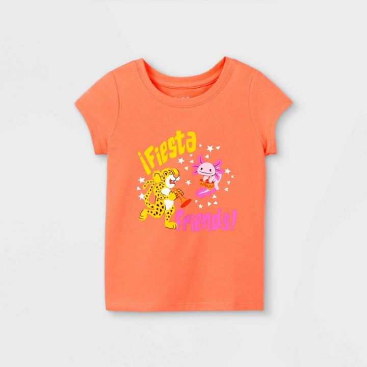Toddler Girls' 'fiesta Friends' Short Sleeve Graphic T-shirt - Cat & Jack Orange