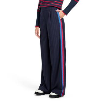 Women's Side Stripe Wide Leg Trousers - La Ligne X Target Navy/red Xxs