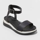 Women's Raven Ankle Strap Sandals - A New Day Black