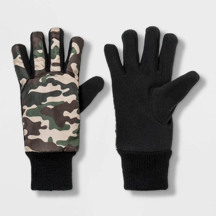 Boys' Camo Gloves - Cat & Jack Black
