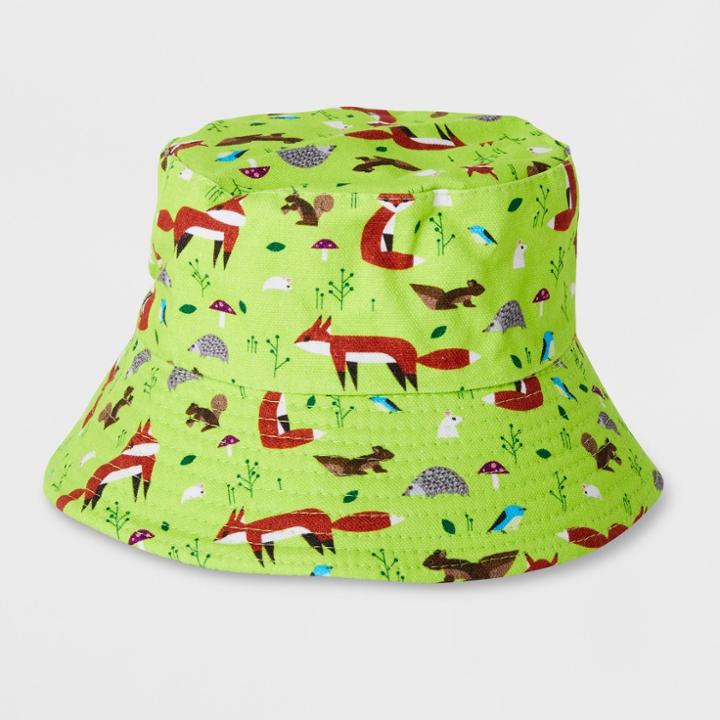 Forest Friends Gardening Sun Hat Green One Size - Kid Made Modern, Kids Unisex