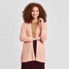 Women's Long Sleeve Open Layered Cardigan - A New Day Light Pink