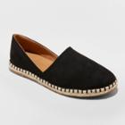 Women's Andi Microsuede Espadrilles Flats - A New Day Black