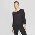 Women's Long Sleeve Banded Bottom T-shirt - C9 Champion Black