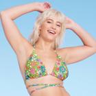Women's Triangle Wrap Bikini Top - Wild Fable Multi Floral Print Xxs, One Color