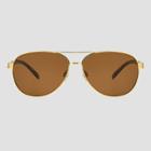 Women's Aviator Metal Sunglasses - A New Day Gold, Gold/grey