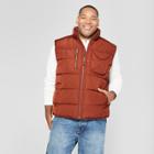 Men's Big & Tall Puffer Vest - Goodfellow & Co Rust (red)