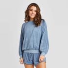 Women's Crewneck Raglan Sweatshirt - Universal Thread Blue