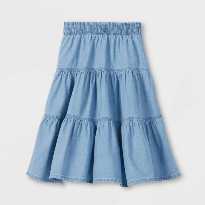 Girls' Midi Skirt - Cat & Jack Blue