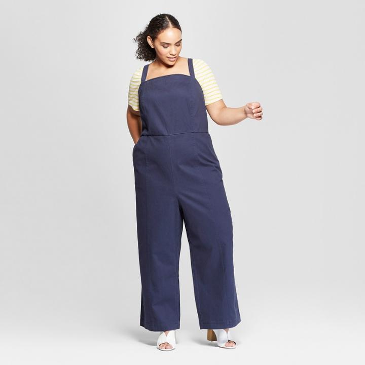 Women's Plus Size Apron Neck Jumpsuit - Who What Wear Black X
