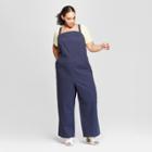 Women's Plus Size Apron Neck Jumpsuit - Who What Wear Black X