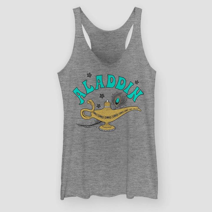 Disney Women's Aladdin Lamp Tank Top (juniors') - Gray Heather