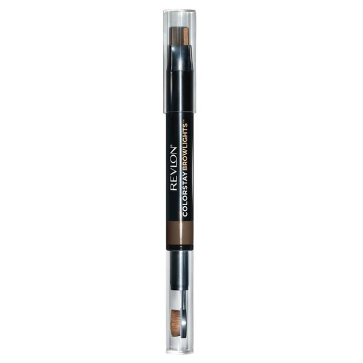 Revlon Colorstay Browlights Eyebrow Pencil And Brow Highlighter 403 Dark Brown - .038oz