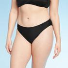 Women's Full Coverage Hipster Bikini Bottom - Kona Sol Black M, Size: Medium, Black Tie