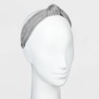 Satin And Knitted Fabric Top Knot Headband - Universal Thread Gray