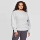 Women's Plus Size Turtleneck Pullover Sweater - Ava & Viv Gray 3x, Women's,